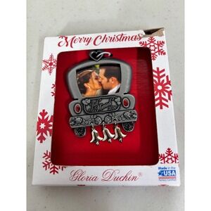 Gloria Duchin Wedding Car Christmas Ornament Just Married Photo Frame 2024 Bells